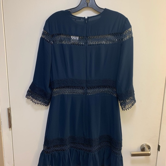 Deep indigo peek a boo dress. - Picture 3 of 3